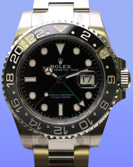 No Reserve - 2025 Rolex GMT-Master II "Bruce Wayne" 40MM Black Dial Oyster Bracelet (126710GRNR)