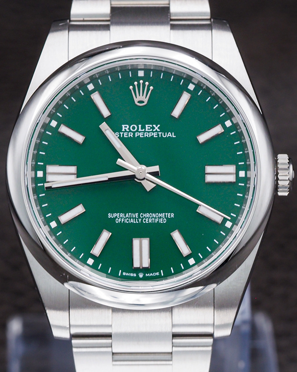 2024 Rolex Oyster Perpetual 41MM Green Dial Oyster Bracelet (124300)
