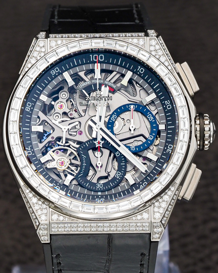 2019 Zenith Defy El Primero 21 44MM Skeleton Dial Leather Strap (32.9000.9004/78.R582)
