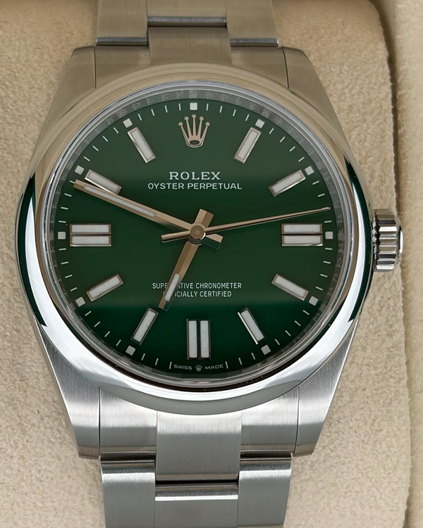 2026 Rolex Oyster Perpetual 41MM Green Dial Oyster Bracelet (134300)