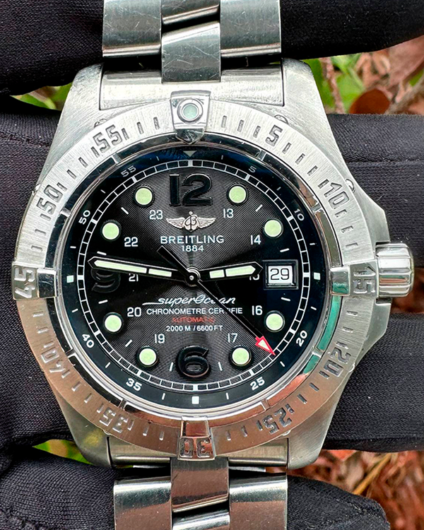 No Reserve - Breitling Superocean Steelfish 44MM Black Dial Steel Bracelet (A1739010/B772)