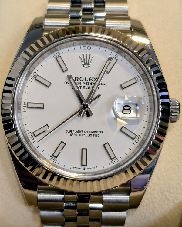 2020 Rolex Datejust 41MM White Dial Jubilee Bracelet (126334)