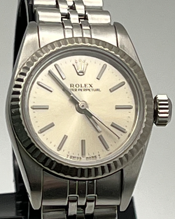 1991 Rolex Oyster Perpetual 26MM Silver Dial Jubilee Bracelet (67194)