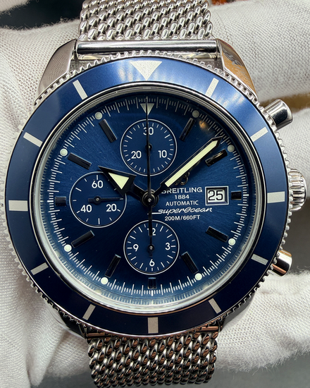 Breitling Superocean Heritage Chronograph 46MM Blue Dial Steel Brecelet (A13320)