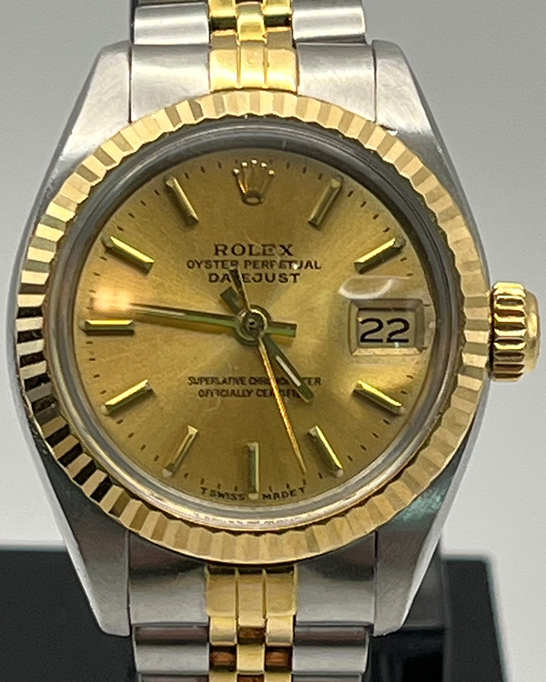Rolex Lady-Datejust 26MM Champagne Dial Two-Tone Jubilee Bracelet (6917)