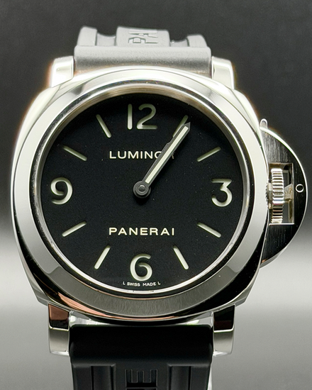 2012 Panerai Luminor Base 44MM Black Dial Rubber Strap (PAM00112)