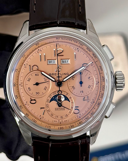 2024 Breitling Premier B25 Datora 42MM Copper Dial Leather Strap (AB2510201K1P1)
