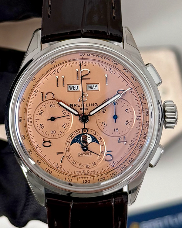 2024 Breitling Premier B25 Datora 42MM Copper Dial Leather Strap (AB2510201K1P1)