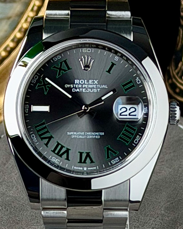 2025 Rolex Datejust "Wimbledon" 41MM Slate Dial Oyster Bracelet (126300)