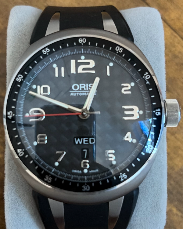 Oris TT3 41MM Carbon Fiber Dial Rubber Strap (7588)