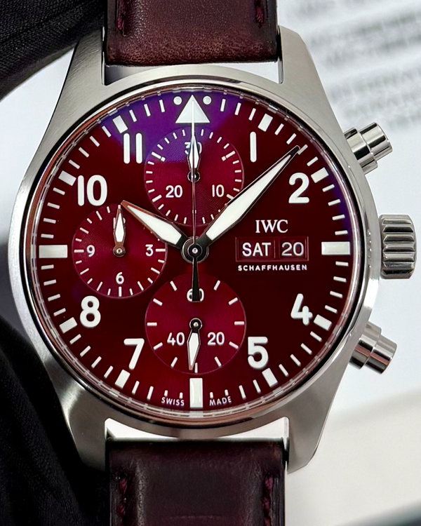 2022 IWC Schaffhausen Pilot "Year of the Tiger" L.E. 41MM Red Dial Leather Strap (IW388107)
