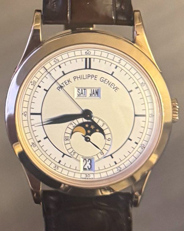 Patek Philippe Annual Calendar 38MM Silver Dial Leather Strap (5396R-001)