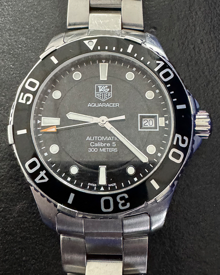 Tag Heuer Aquaracer 300M 41MM Black Dial Steel Bracelet (WAN2110)