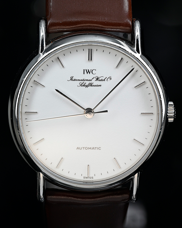 No Reserve - IWC Schaffhausen Portofino 34MM White Dial Aftermarket Leather Strap (IW3513)