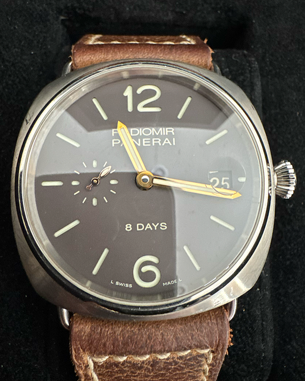 2012 Panerai Radiomir 8 Days 45MM Brown Dial Leather Strap (PAM00346)
