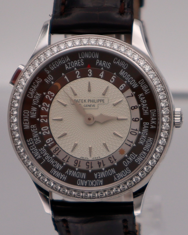 2011 Patek Philippe World Time 36MM Brown Dial Leather Strap (7130G-001)