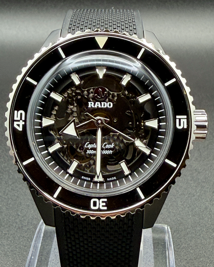 2022 Rado Captain Cook High-Tech 43MM Skeleton Dial Rubber Strap (R32127156)