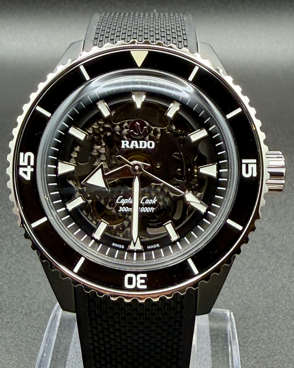 2022 Rado Captain Cook High-Tech 43MM Skeleton Dial Rubber Strap (R32127156)