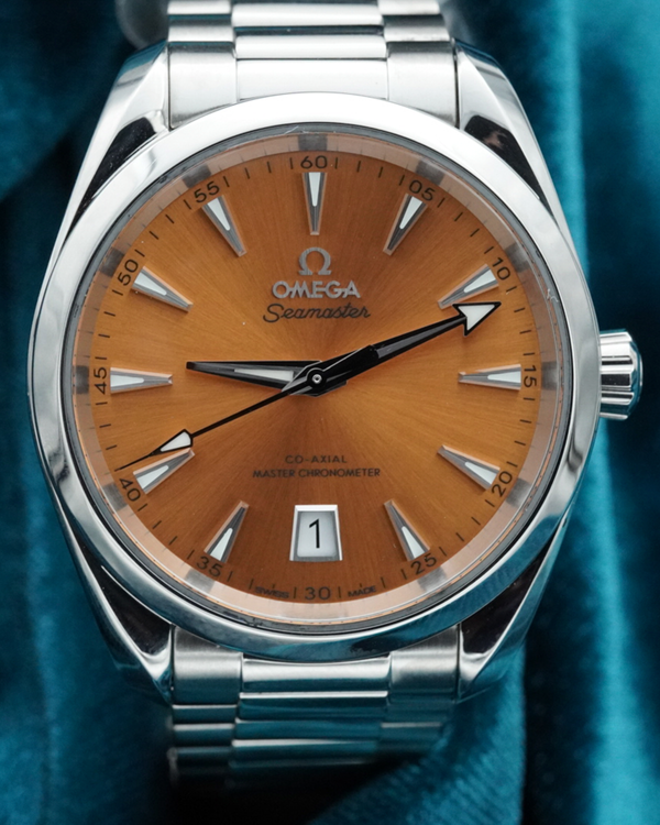 No Reserve - 2023 Omega Seamaster Aqua Terra "Shades" 38MM Saffron Dial Steel Bracelet (220.10.38.20.12.001)