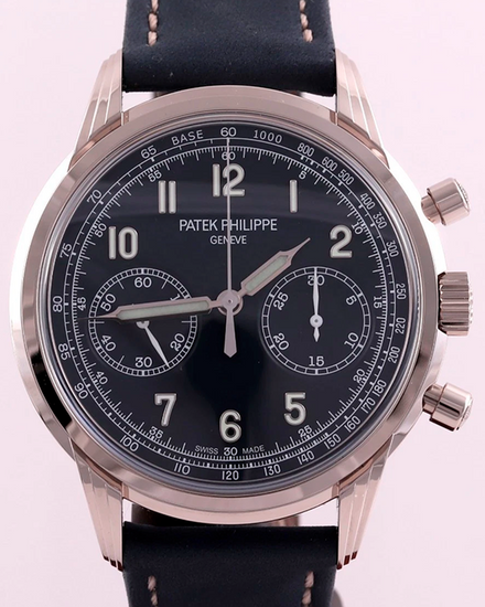 2025 Patek Philippe Complications Chronograph 41MM Blue Dial Leather Strap (5172G-001)