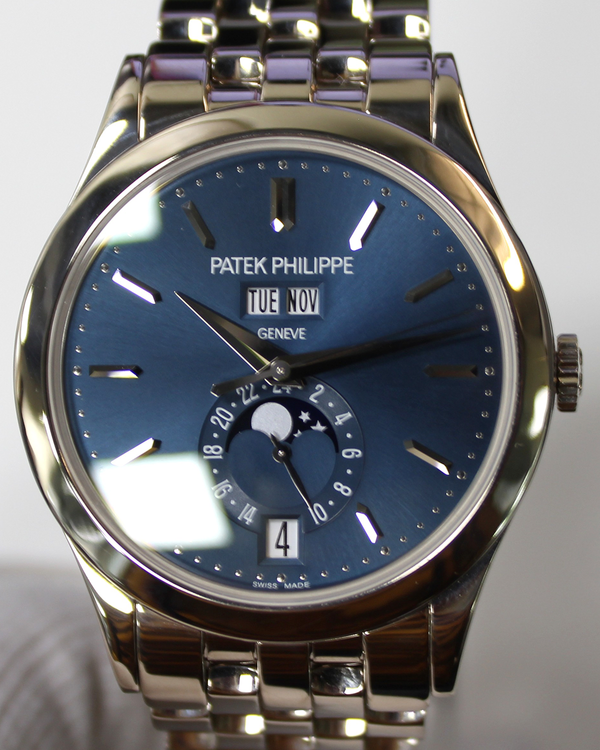 Patek Philippe Annual Calendar 38MM Blue Dial White Gold Bracelet (5396/1G-001)