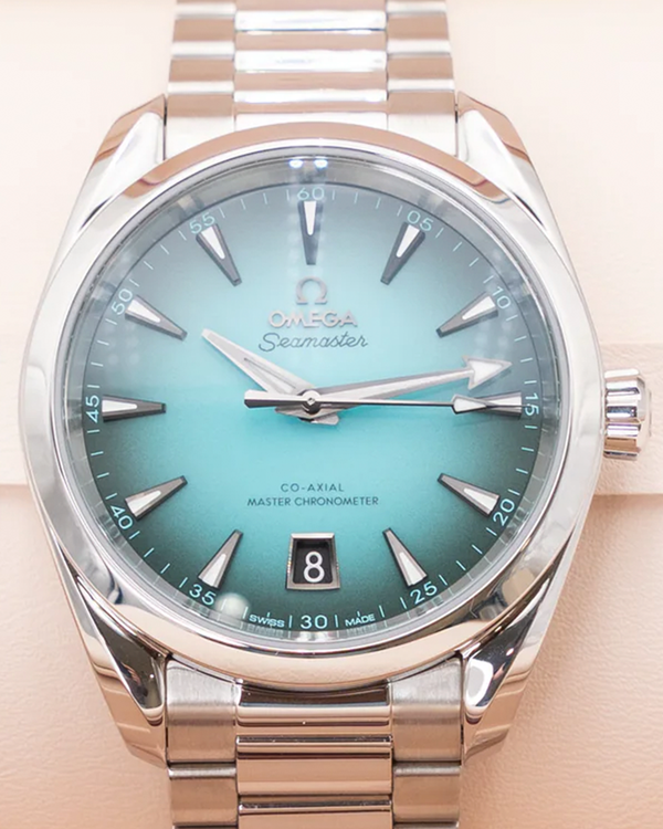2025 Omega Seamaster Aqua Terra 150M "Shades" 38MM Turquoise Dial Steel Bracelet (220.10.38.20.03.005)