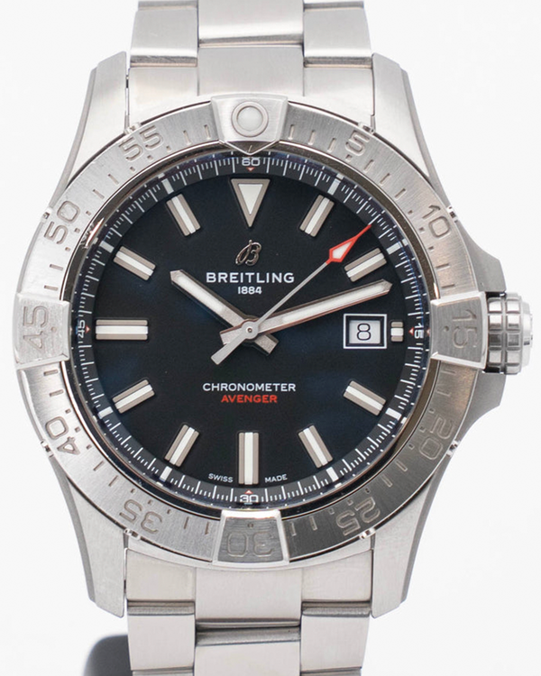 Breitling Avenger 42MM Black Dial Steel Bracelet (A17328)