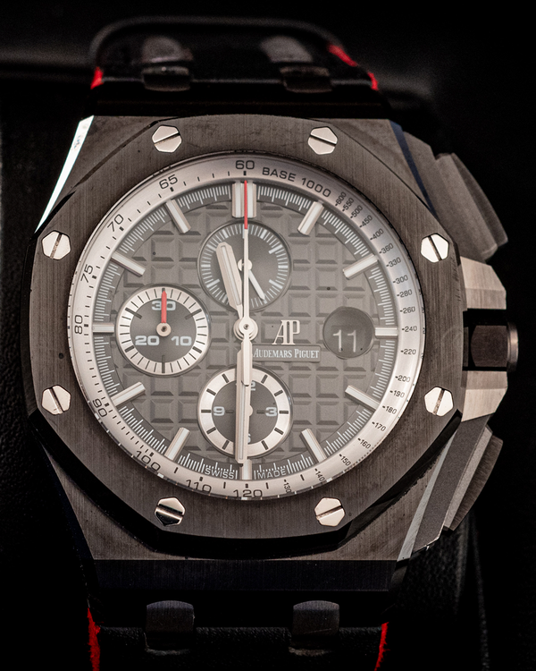 2016 Audemars Piguet Royal Oak Offshore Chronograph 44MM Anthracite Dial Leather Strap (26405CE.OO.A002CA.01)