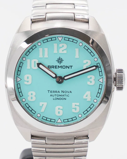 2025 Bremont Terra Nova 38MM Turquoise Dial Steel Bracelet (TN38-ND-SS-TQ-B)
