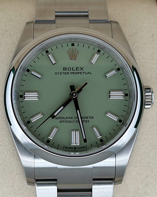 2025 Rolex Oyster Perpetual 36MM Pistachio Dial Oyster Bracelet (126000)