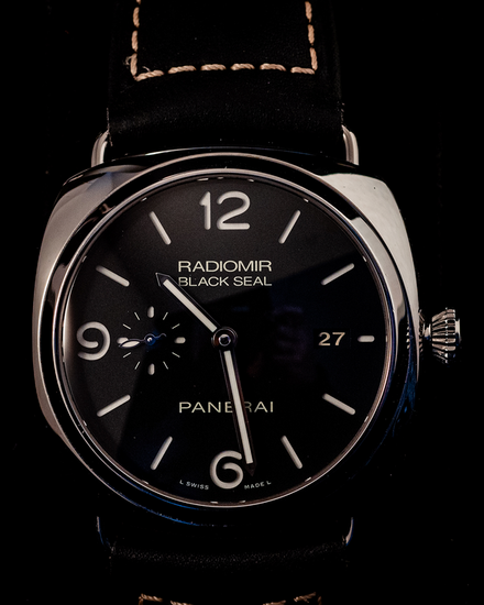 Panerai Radiomir Black Seal 3 Days 45MM Black Dial Leather Strap (PAM00388)