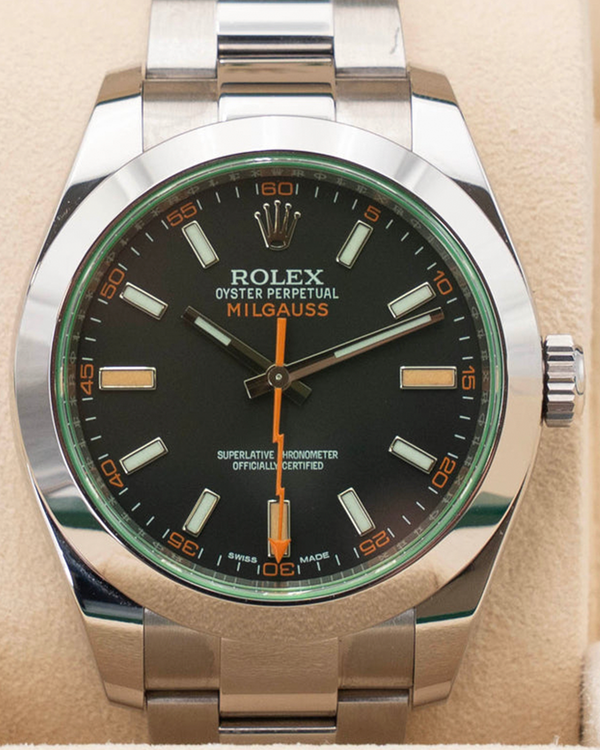 Rolex Milgauss 40MM Black Dial Oyster Bracelet (116400GV)