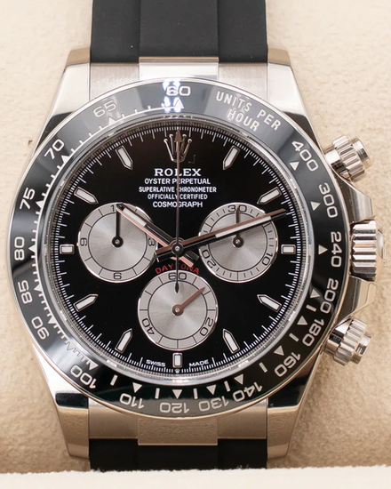 2023 Rolex Cosmograph Daytona 40MM Black Dial Rubber Strap (126519LN)