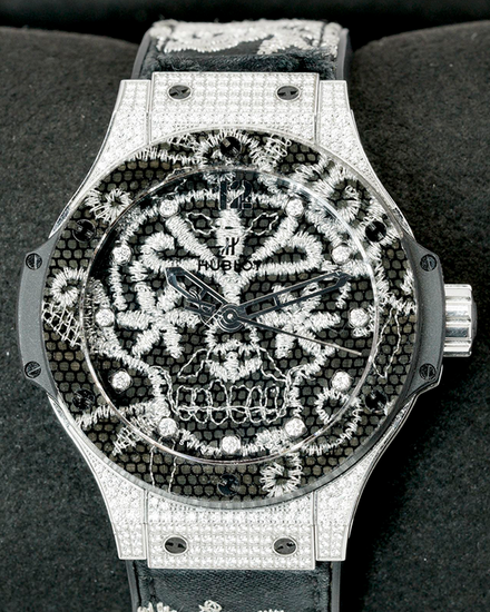 Hublot Big Bang "Broderie" L.E. 41MM Black Dial Leather Strap (343.SX.6570.NR.0804)