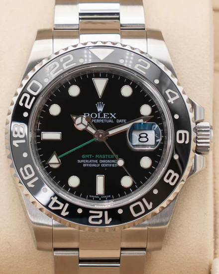 2008 Rolex GMT-Master II 40MM Black Dial Oyster Bracelet (116710LN)