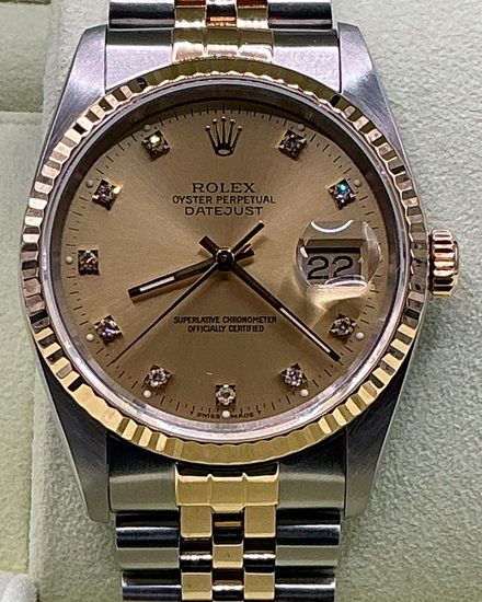 Rolex Datejust 36MM Champagne Dial Two-Tone Jubilee Bracelet (16233)