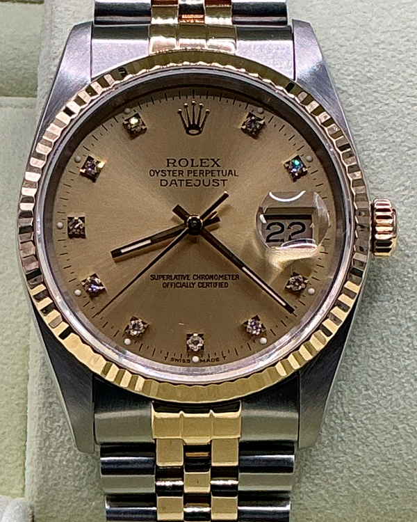 Rolex Datejust 36MM Champagne Dial Two-Tone Jubilee Bracelet (16233)