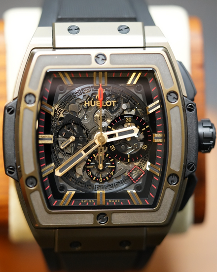 2017 Hublot Spirit Of Big Bang Magic Gold L.E. 45MM Skeleton Dial Rubber Strap (601.MX.0138.RX)