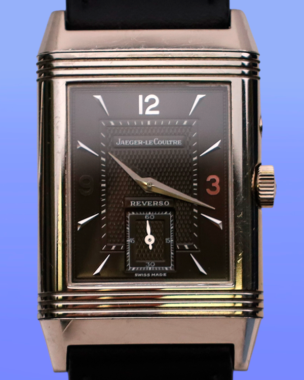 2001 Jaeger-LeCoultre Reverso Duoface 42MM Gray Dial Leather Strap (QA271302)