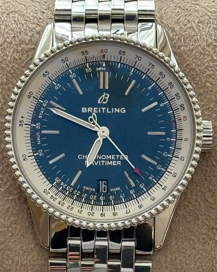 2023 Breitling Navitimer 38MM Blue Dial Steel Bracelet (A17325211C1A1)