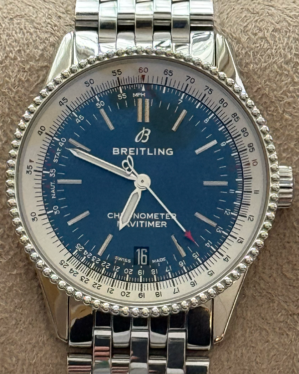 2023 Breitling Navitimer 38MM Blue Dial Steel Bracelet (A17325211C1A1)