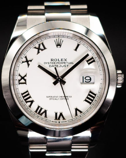 2022 Rolex Datejust 41MM White Dial Oyster Bracelet (126300)