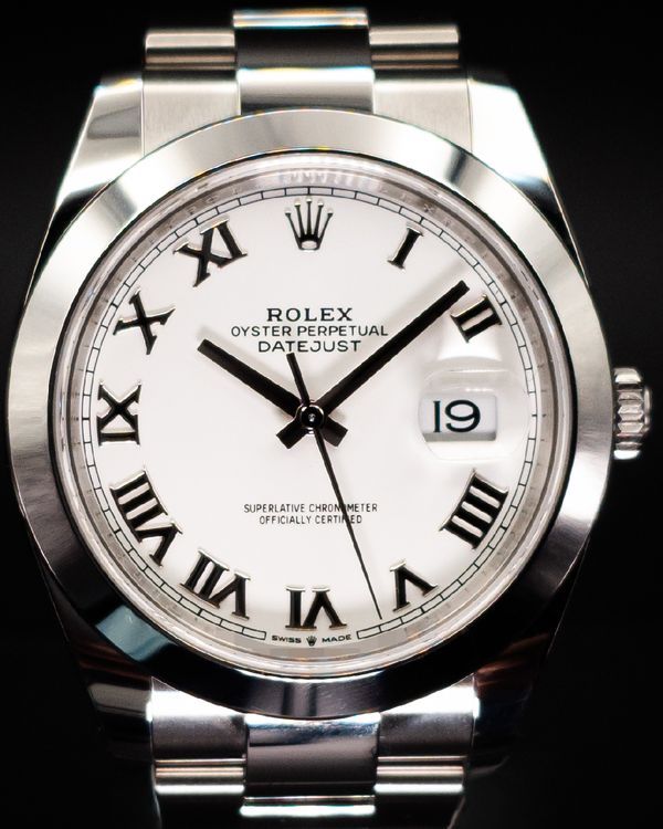 2022 Rolex Datejust 41MM White Dial Oyster Bracelet (126300)