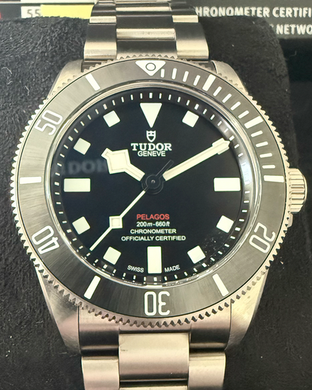 2023 Tudor Pelagos 39MM Black Dial Titanium Bracelet (25407N)