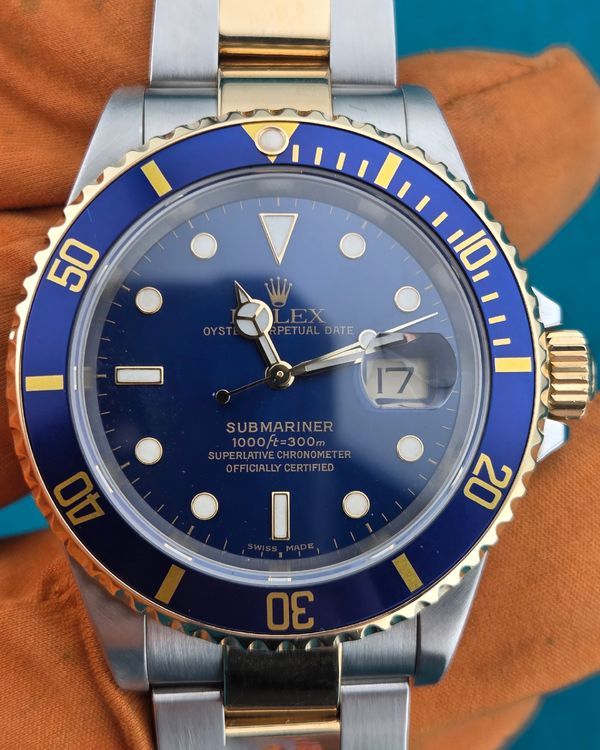 2000 (P Serial) Rolex Submariner Date "Bluesy" 40MM Blue Dial Two-Tone Oyster Bracelet (116613)