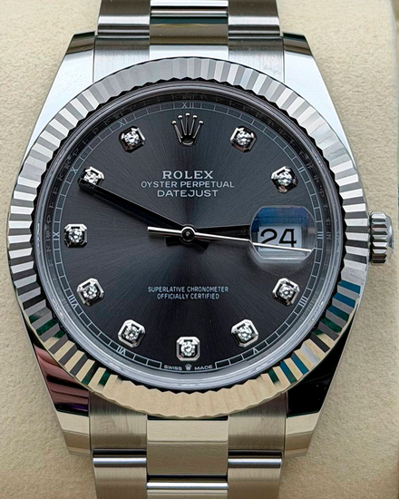 2026 Rolex Datejust 41MM Rhodium Dial Oyster Bracelet (126334)