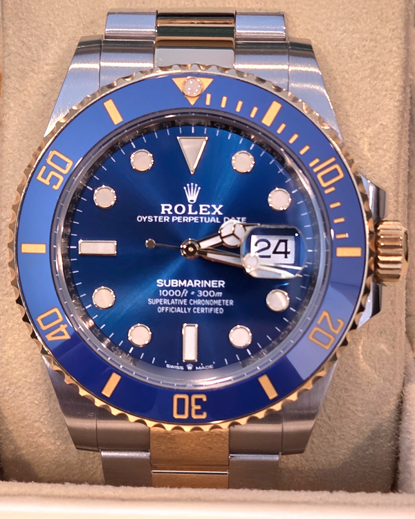 2021 Rolex Submariner Date "Bluesy" 41MM Blue Dial Two-Tone Oyster Bracelet (126613LB)