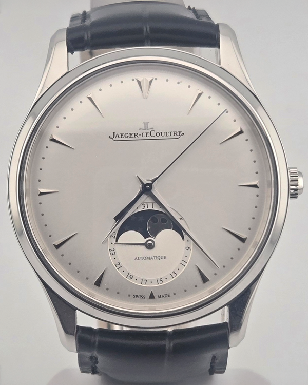2019 Jaeger-LeCoultre Master Ultra Thin Moon 39MM Silver Dial Leather Strap (Q1368420)