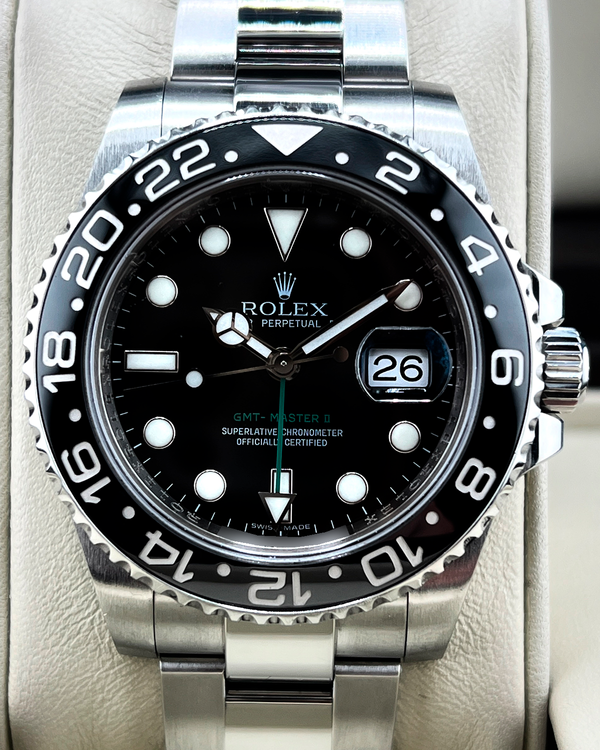 2009 Rolex GMT-Master II 40MM Black Dial Oyster Bracelet (116710LN)