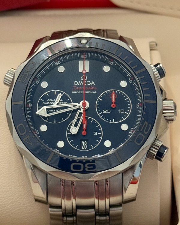 2019 Omega Seamaster Diver 300M 44MM Blue Dial Steel Bracelet (212.30.44.50.03.001)
